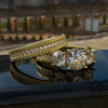 3 Stone 1.78ct Diamond Gold Bridal Set - 02US12B